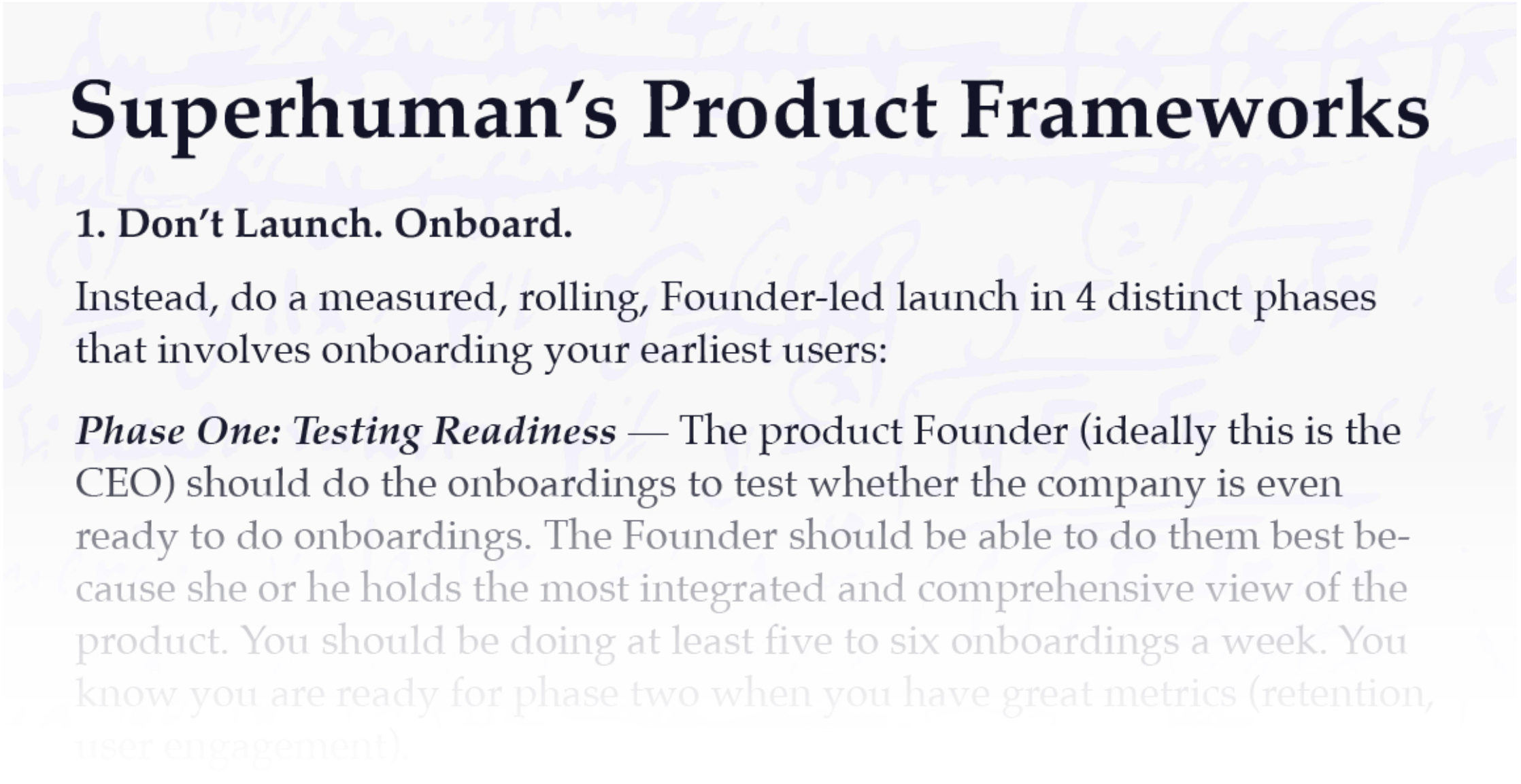 Product Frameworks