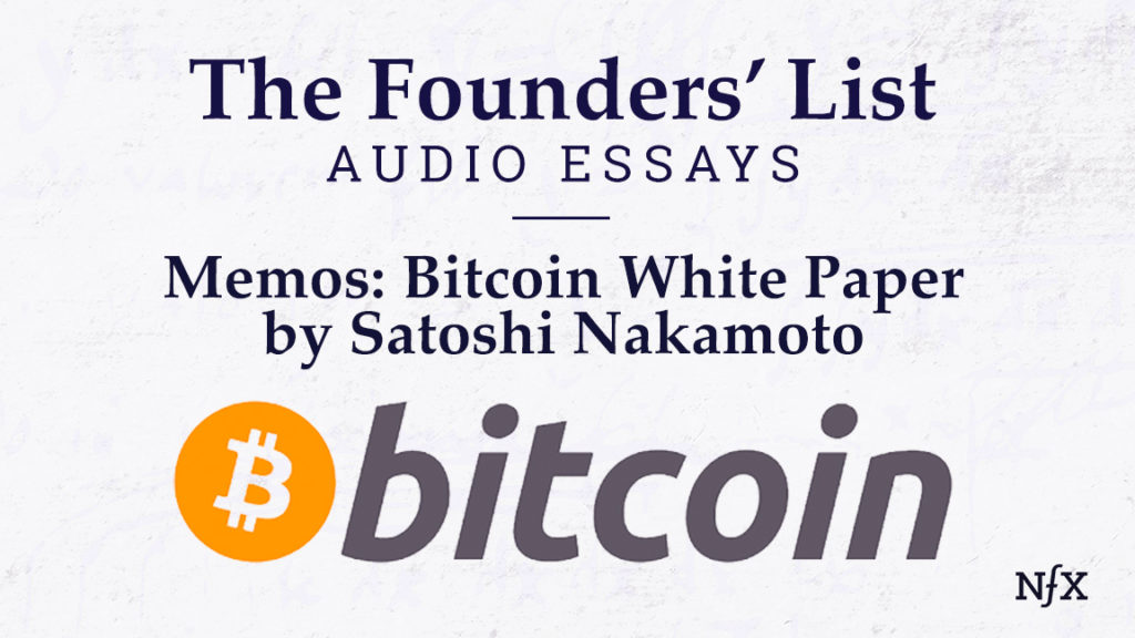 Bitcoin NFX Podcast Founders' List
